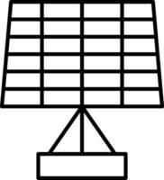Solar Panel Line icon vector