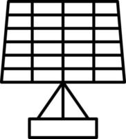 Solar Panel Line icon vector