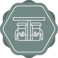 Eco friendly Petrol Pump Line Icon vector