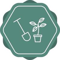 icono de línea de plantación vector