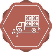 Multiple Delivery Points Line Icon vector