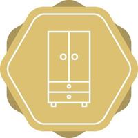 Cupboard Line Icon vector