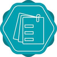 Attached Documents Line Icon vector