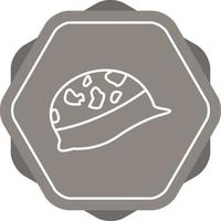 Helmet Line Icon vector