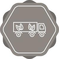 icono de línea de camión ecológico vector