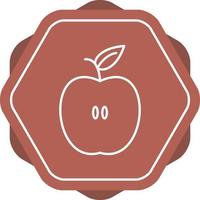 icono de línea de manzana vector