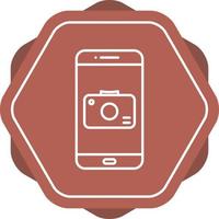 Unique Camera App Vector Line Icon