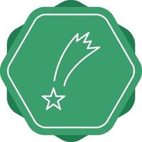 Unique Star Falling Vector Line Icon