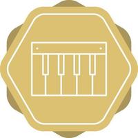 Unique Piano Vector Line Icon