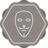 Unique Two Masks Vector Line Icon
