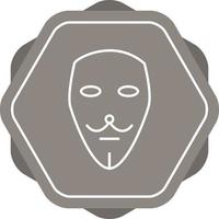 Unique Two Masks Vector Line Icon