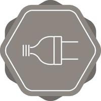 Unique Electric Plug Line Vector Icon