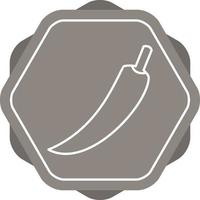 Unique Chili Line Vector Icon