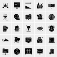 25 iconos de negocios universales vector ilustración de icono creativo para usar en proyectos relacionados con la web y dispositivos móviles