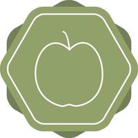 icono de línea de vector de manzana único