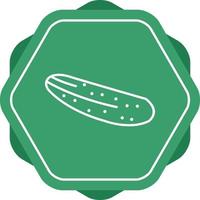 Unique Cucumber Vector Line Icon