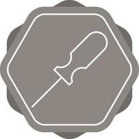 Unique Screw Driver Vector Line Icon