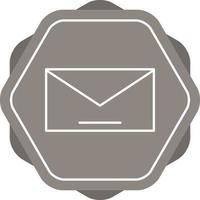 icono de línea de vector de correo único