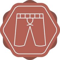 icono de línea de vector de pantalones cortos únicos