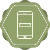 Unique Pass code Vector Glyph Icon