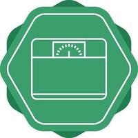 Unique Weighing Machine Vector Line Icon