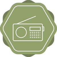 icono de línea de vector de conjunto de radio único