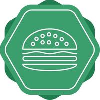 icono de línea de vector de hamburguesa única