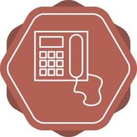Unique Telephone Vector Line Icon