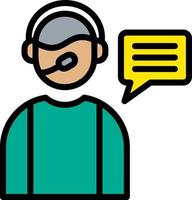 Customer Service Agent Vector Icon Design