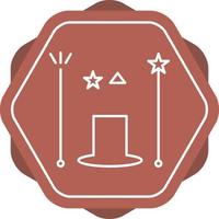 Unique Magician Vector Line Icon