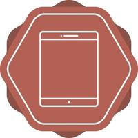 Unique Tablet Vector Line Icon