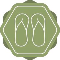 Unique Sandal Vector Line Icon