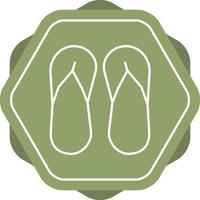 Unique Sandal Vector Line Icon