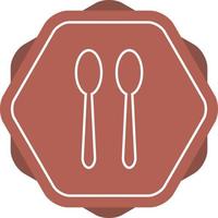 Unique Spoons Vector Line Icon