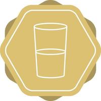 Unique Water Glasses Vector Line Icon