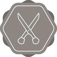 Unique Scissors Vector Line Icon