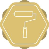 Unique Paint Roller Vector Line Icon