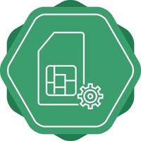 Unique Sim Management Vector Line Icon