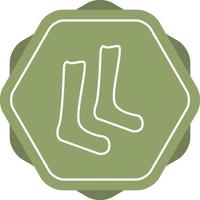 Unique Pair Of Sock Vector Line Icon