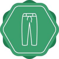 icono de línea de vector de pantalón único