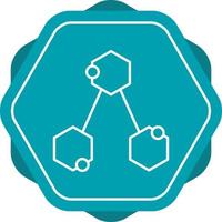 Unique Chemical Structure Vector Line Icon