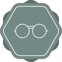 Unique Vintage Glasses Vector Line Icon