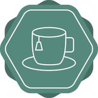 taza única de icono de línea de vector de árbol