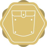 Unique Pocket Square Vector Line Icon