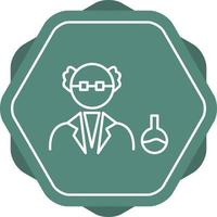Unique Scientist Vector Line Icon