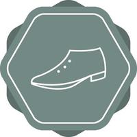 icono de línea de vector de zapatos formales únicos