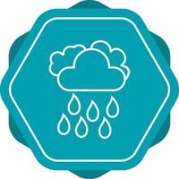 icono de vector de línea de clima nublado único