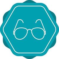 Unique Reading Glasses Vector Line Icon