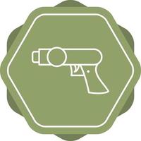 icono de línea de vector de arma de espacio único