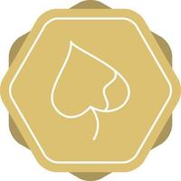 Unique Broken Leaf Vector Line Icon